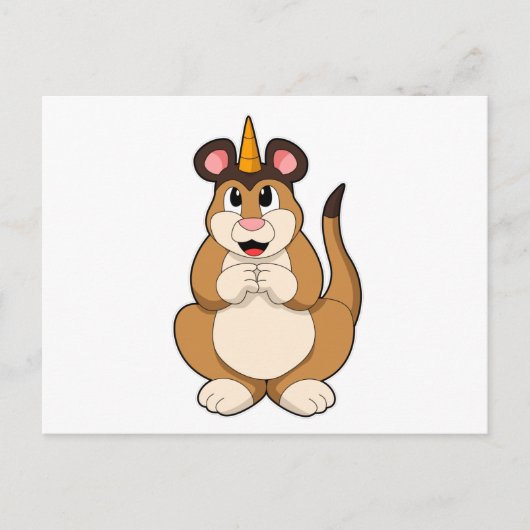Carte Postale Suricate à corne (Devant)