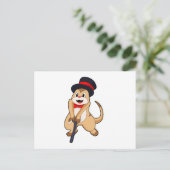 Carte Postale Suricate à la retraite avec canne (Debout devant)