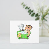 Carte Postale Suricate au bain dans une baignoire (Debout devant)