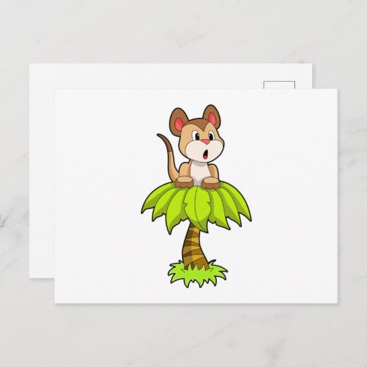 Carte Postale Suricate avec arbre (Devant / Derrière)