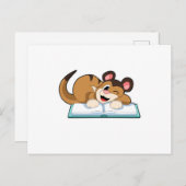 Carte Postale Suricate avec livre (Devant / Derrière)