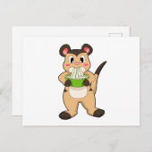 Carte Postale Suricate avec Ramen (Devant / Derrière)