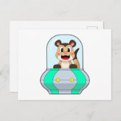 Carte Postale Suricate avec sous-marin (Devant / Derrière)