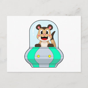 Carte Postale Suricate avec Sous-marin