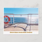 Carte Postale Surplombant la balustrade d'un bateau de croisière (Devant)