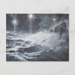 Carte Postale Surpris par Starshell Scharnhorst Bataille de