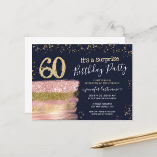 Carte Postale Surprise Anniversaire Parties scintillant gâteau I