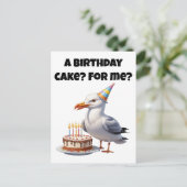 Carte Postale Surprise d'anniversaire de Mouette – Gâteau en dan (Debout devant)