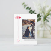 Carte Postale Surprise des Fêtes Joyeuse Annonce de Fiançailles (Debout devant)