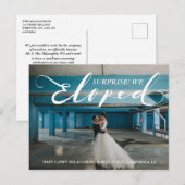 Carte Postale Surprise ! Nous Avons Elopé Le Faire-part De Maria (Devant / Derrière)