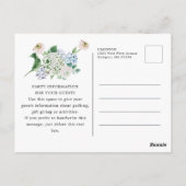 Carte Postale Surprise Party Hydrangea Rose 21e anniversaire (Dos)