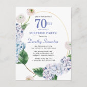 Carte Postale Surprise Party Hydrangea Rose 70e anniversaire (Devant)