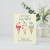 Carte Postale Surprise Party Ice Cream 80e anniversaire Invitati (Debout devant)