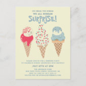 Carte Postale Surprise Party Ice Cream 80e anniversaire Invitati (Devant)