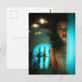 Carte Postale Surprise, sortir d'une porte (Devant / Derrière)