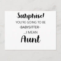 Surprise Vous Allez Être La Tante Babysitter