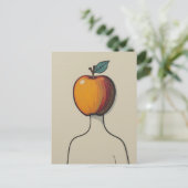 Carte Postale Surreal Abstract Person with an Apple Head (Debout devant)
