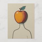 Carte Postale Surreal Abstract Person with an Apple Head (Devant)