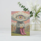 Carte Postale surreal art head in the clouds (Debout devant)