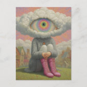Carte Postale surreal art head in the clouds (Devant)