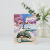 Carte Postale Surreal art Inspiration Turtle citation (Debout devant)