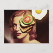 Carte Postale Surreal Avocado Toast and Egg Breakfast (Devant)