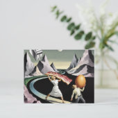 Carte Postale Surreal Breakfast People in the Mountains (Debout devant)