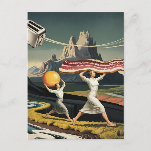 Carte Postale Surreal Breakfast Women (Devant)