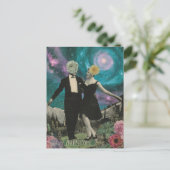 Carte Postale Surreal Dancing Flower People Adventure Collage (Debout devant)