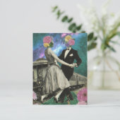 Carte Postale Surreal Dancing Flower People et train (Debout devant)