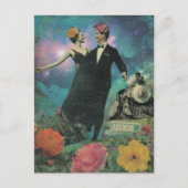 Carte Postale Surreal Dancing People Adventure Collenture Train (Devant)