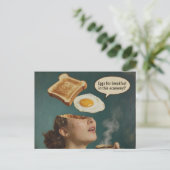 Carte Postale Surreal Eggs For Breakfast in this economy Retro  (Debout devant)