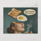 Carte Postale Surreal Eggs For Breakfast in this economy Retro  (Devant)