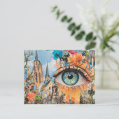 Carte Postale Surreal Eye Looking at the City (Debout devant)