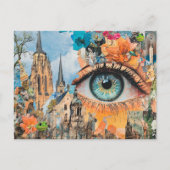 Carte Postale Surreal Eye Looking at the City (Devant)