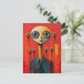 Carte Postale Surreal Face With Several Eyes (Debout devant)