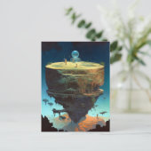 Carte Postale Surreal Floating Island Paysage Imaginaire Art (Debout devant)