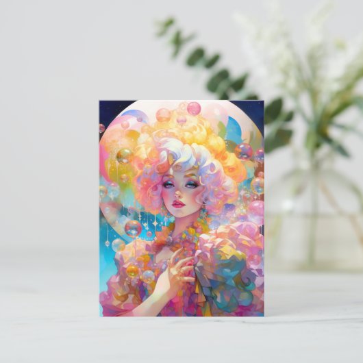 Carte Postale Surreal Lady Imaginaire Art (Debout devant)