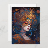 Carte Postale Surreal Lady Imaginaire Art (Devant / Derrière)