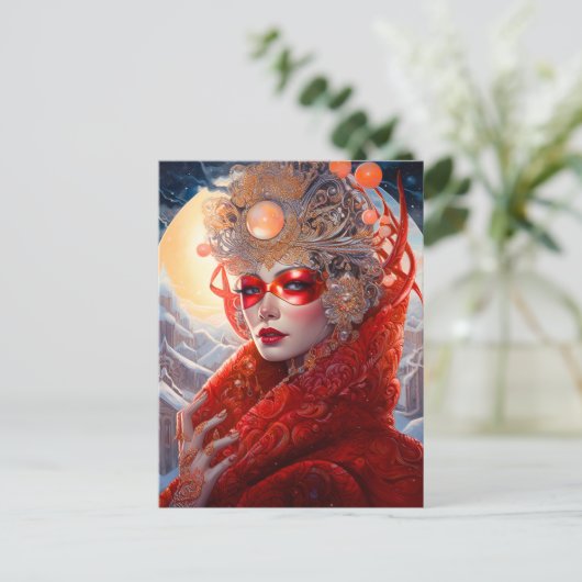 Carte Postale Surreal Lady Imaginaire Art (Debout devant)