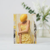 Carte Postale Surreal Lemon Lady Collage (Debout devant)