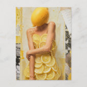 Carte Postale Surreal Lemon Lady Collage (Devant)