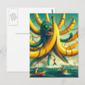 Carte Postale Surreal libère la banane Kracken (Devant / Derrière)