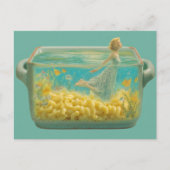 Carte Postale Surreal Nager dans un plat de casserole (Devant)