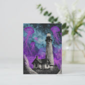 Carte Postale Surreal Purple méduse et le phare (Debout devant)