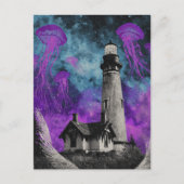 Carte Postale Surreal Purple méduse et le phare (Devant)