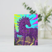 Carte Postale Surreal purple unicorn  (Debout devant)