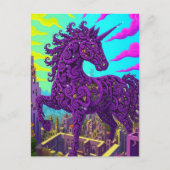 Carte Postale Surreal purple unicorn  (Devant)