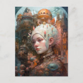 Carte Postale Surreal Science Fiction Femme Paysage (Devant)