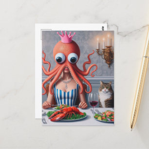 Carte Postale Surreal Seafood Repas